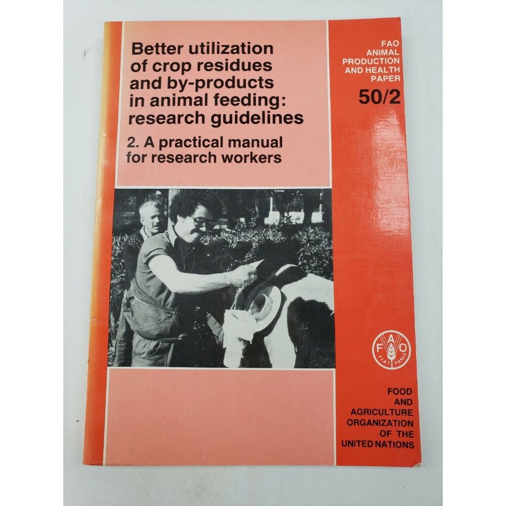 FAO Animal Production and Healther Paper, Manual for Research Workers, UN,(B108)